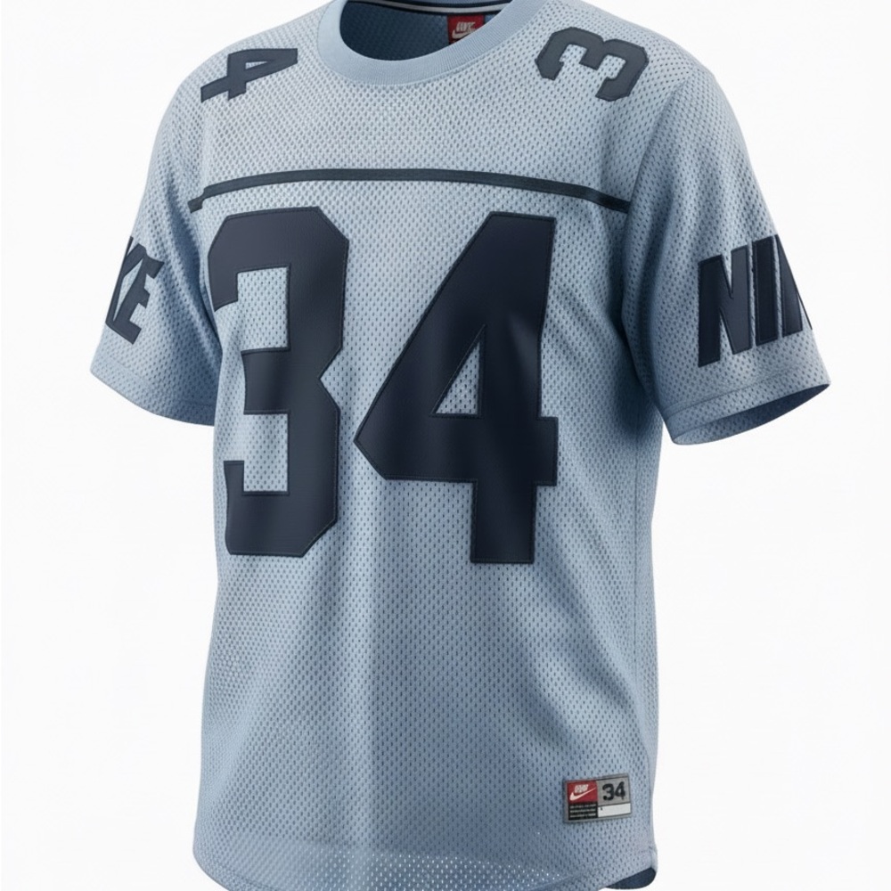 🏀 Nike Men’s Mesh Jersey Shirt #34‎ Light Blue Size L